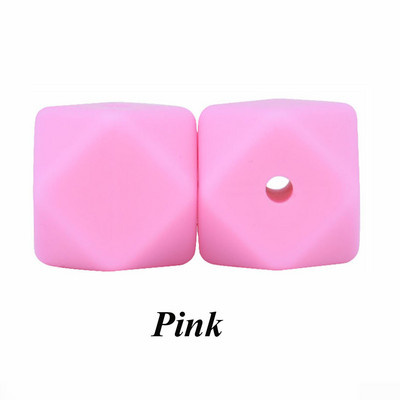 10 vnt. silikoniniai karoliukai, šešiakampiai, 14 mm / 17 mm, silikoniniai kramtomieji karoliukai, dantų karoliai „pasidaryk pats“ papuošalų dalys, maistiniai silikoniniai karoliukai