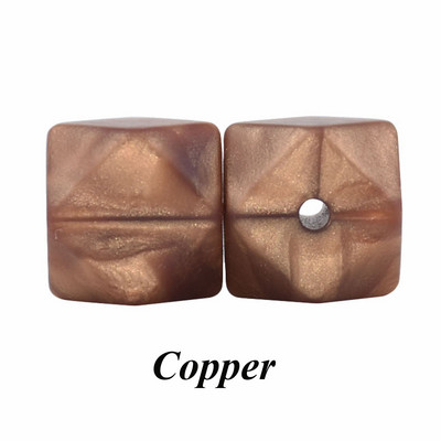 10 vnt. silikoniniai karoliukai, šešiakampiai, 14 mm / 17 mm, silikoniniai kramtomieji karoliukai, dantų karoliai „pasidaryk pats“ papuošalų dalys, maistiniai silikoniniai karoliukai