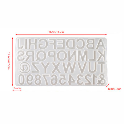 1 vnt. abėcėlės numeris, silikono formelės raidžių dervos epoksidinės dervos liejimo formos, skirtos auskarų pakabučiams, kūrybingi raktų pakabukai, papuošalai