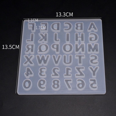 1 vnt. abėcėlės numeris, silikono formelės raidžių dervos epoksidinės dervos liejimo formos, skirtos auskarų pakabučiams, kūrybingi raktų pakabukai, papuošalai
