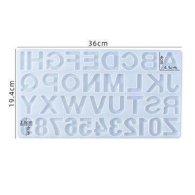 1 vnt. abėcėlės numeris, silikono formelės raidžių dervos epoksidinės dervos liejimo formos, skirtos auskarų pakabučiams, kūrybingi raktų pakabukai, papuošalai