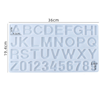 1 vnt. abėcėlės numeris, silikono formelės raidžių dervos epoksidinės dervos liejimo formos, skirtos auskarų pakabučiams, kūrybingi raktų pakabukai, papuošalai