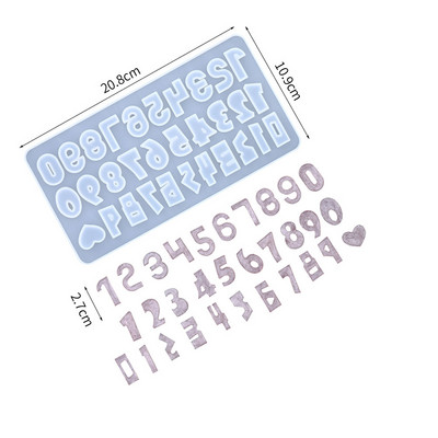 1 vnt. abėcėlės numeris, silikono formelės raidžių dervos epoksidinės dervos liejimo formos, skirtos auskarų pakabučiams, kūrybingi raktų pakabukai, papuošalai