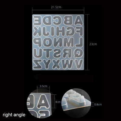 1 vnt. abėcėlės numeris, silikono formelės raidžių dervos epoksidinės dervos liejimo formos, skirtos auskarų pakabučiams, kūrybingi raktų pakabukai, papuošalai