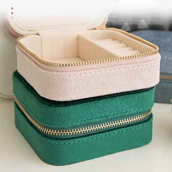 Λούτρινο Box Organizer Jewelry Portable Velvet Travel Jewelry Boxes Θήκη Μικρό κοσμηματοπωλείο για γυναικεία κοσμηματοθήκη Σκουλαρίκια διοργανωτής