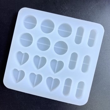 Capsule Heart Silicone Mold Hollow Epoxy Shaker Fillings Silicone Molds Epoxy Resin Filler Mold for Quicksand Resin Mold