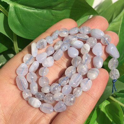 6–8 mm netaisyklingi natūralūs tikri Larimaro akmens karoliukai, laisvi tarpiniai karoliukai, skirti „pasidaryk pats“ papuošalams gaminti Apyrankės karoliai 15 colių sruogos