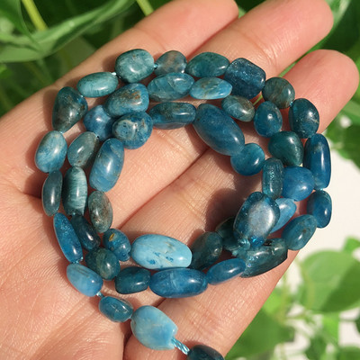 6–8 mm netaisyklingi natūralūs tikri Larimaro akmens karoliukai, laisvi tarpiniai karoliukai, skirti „pasidaryk pats“ papuošalams gaminti Apyrankės karoliai 15 colių sruogos