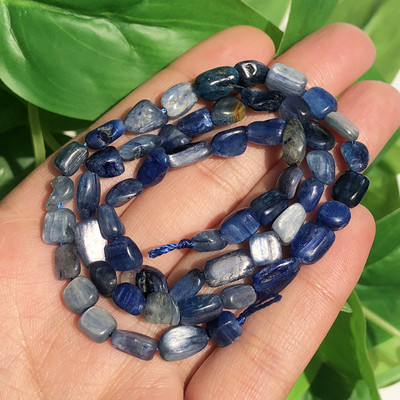 6–8 mm netaisyklingi natūralūs tikri Larimaro akmens karoliukai, laisvi tarpiniai karoliukai, skirti „pasidaryk pats“ papuošalams gaminti Apyrankės karoliai 15 colių sruogos