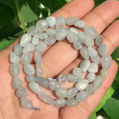 6–8 mm netaisyklingi natūralūs tikri Larimaro akmens karoliukai, laisvi tarpiniai karoliukai, skirti „pasidaryk pats“ papuošalams gaminti Apyrankės karoliai 15 colių sruogos