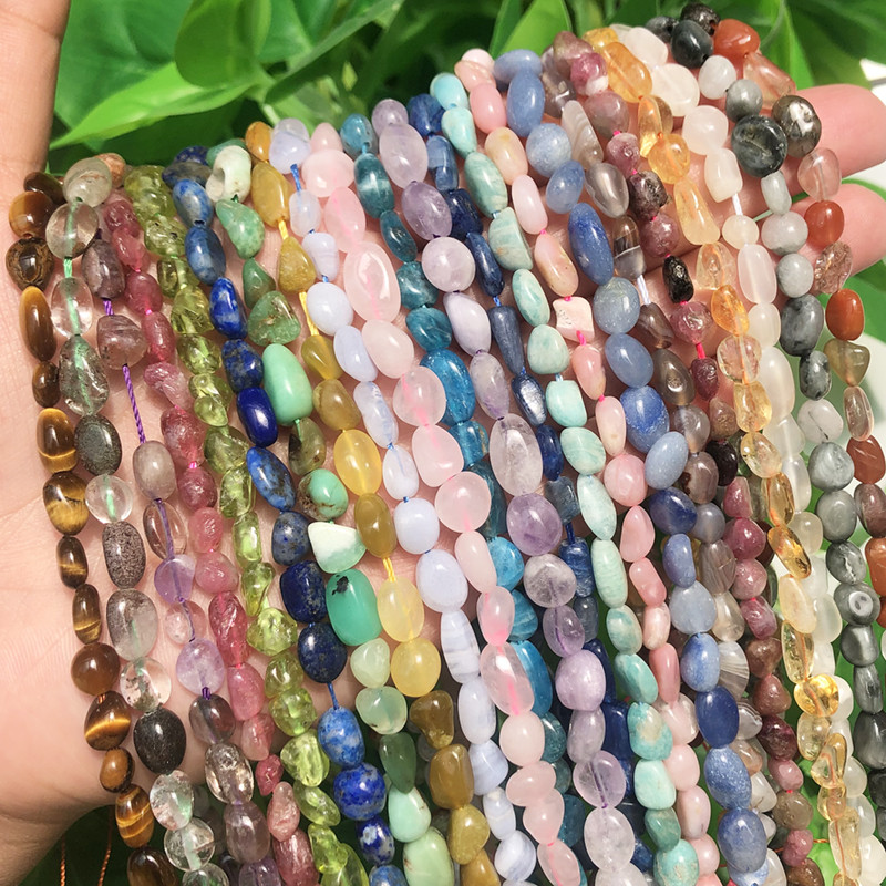 6–8 mm netaisyklingi natūralūs tikri Larimaro akmens karoliukai, laisvi tarpiniai karoliukai, skirti „pasidaryk pats“ papuošalams gaminti Apyrankės karoliai 15 colių sruogos