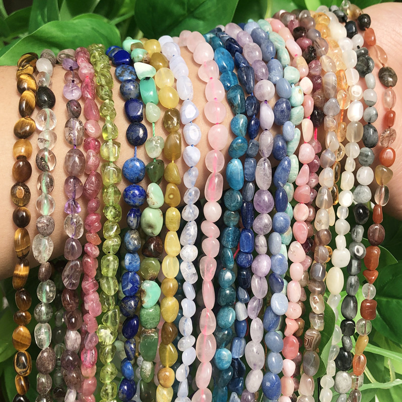 6–8 mm netaisyklingi natūralūs tikri Larimaro akmens karoliukai, laisvi tarpiniai karoliukai, skirti „pasidaryk pats“ papuošalams gaminti Apyrankės karoliai 15 colių sruogos