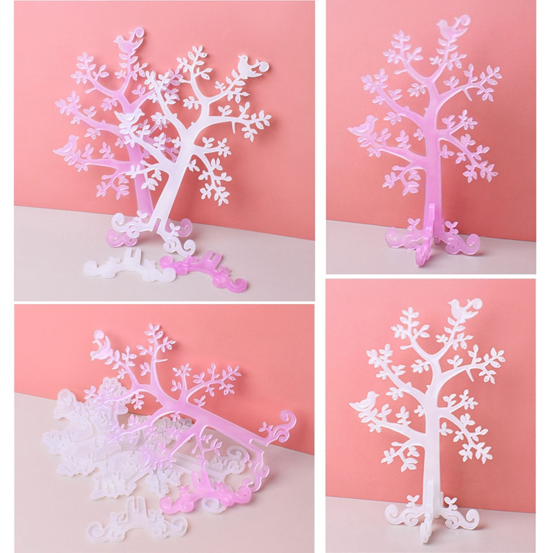 Suport pentru arbore de bijuterii Mucegai DIY Cristal Rășină epoxidică Turnare Silicon Ramă Umeraș Suport de afișare Inele Cercei Colier Raft acc