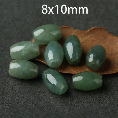 10db 6*9/8*10mm hordó alakú kőgyöngyök ékszerkészítéshez kis aranyos fehér zöld smaragd kő karkötőhöz, kézzel készített 18114