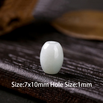 10db 6*9/8*10mm hordó alakú kőgyöngyök ékszerkészítéshez kis aranyos fehér zöld smaragd kő karkötőhöz, kézzel készített 18114