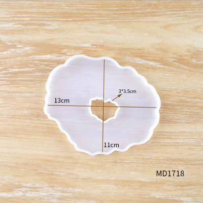 1 tk Ebaregulaarsed alustealuste silikoonvormid UV-epoksüvaiguvormid veiniklaasi kohvialuste kandiku valmistamiseks, ehete tööriistad