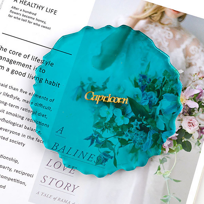 1 tk Ebaregulaarsed alustealuste silikoonvormid UV-epoksüvaiguvormid veiniklaasi kohvialuste kandiku valmistamiseks, ehete tööriistad