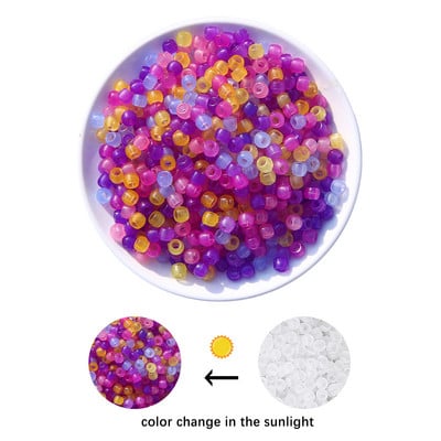 100db 6x8mm UV-reaktív gyöngyök barkácsolás karkötő nyaklánc ékszer kiegészítők színváltó világító akril gyöngyök világít a sötétben