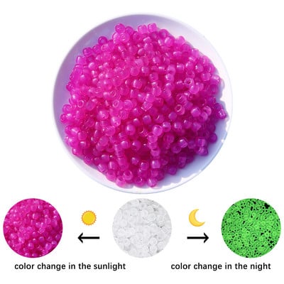 100db 6x8mm UV-reaktív gyöngyök barkácsolás karkötő nyaklánc ékszer kiegészítők színváltó világító akril gyöngyök világít a sötétben