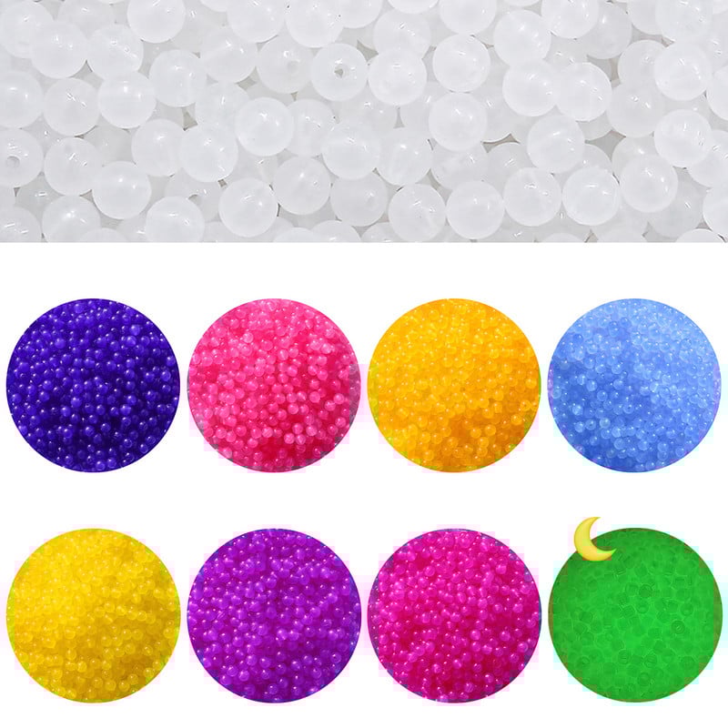 100db 6x8mm UV-reaktív gyöngyök barkácsolás karkötő nyaklánc ékszer kiegészítők színváltó világító akril gyöngyök világít a sötétben