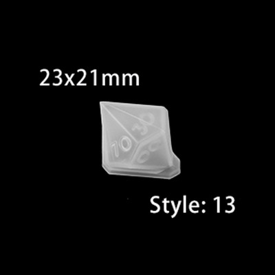 Καλούπια σιλικόνης 19 σχημάτων Ζαριών Φιλέτο Τετράγωνο Τρίγωνο Ζάρια Εποξειδική Ρητίνη Καλούπι για DIY Κρυστάλλινα Carfts Ζάρια Προμήθειες κατασκευής κοσμημάτων