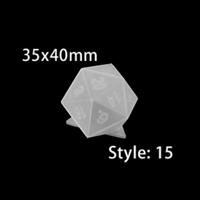 Καλούπια σιλικόνης 19 σχημάτων Ζαριών Φιλέτο Τετράγωνο Τρίγωνο Ζάρια Εποξειδική Ρητίνη Καλούπι για DIY Κρυστάλλινα Carfts Ζάρια Προμήθειες κατασκευής κοσμημάτων