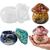 Staklenke s gljivama Kutija za pohranu Posuda Kalupi Kalup za kutiju za pohranu Silikonski kalup za DIY držač sitnica od epoksidne smole Kućni dekor