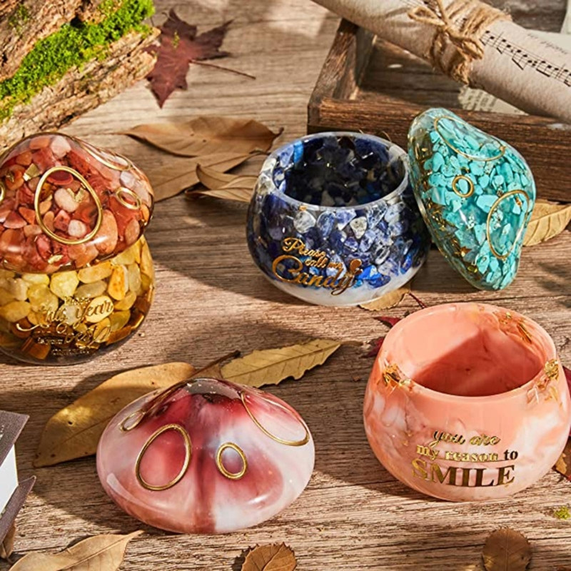 Staklenke s gljivama Kutija za pohranu Posuda Kalupi Kalup za kutiju za pohranu Silikonski kalup za DIY držač sitnica od epoksidne smole Kućni dekor