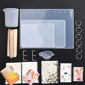 Szilikon öntőforma szerszámkészlet A5 A6 A7 notebook borító öntéshez epoxigyanta öntőforma barkácsolás kézműves ékszer készítés