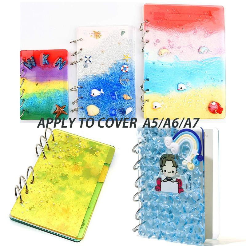 Szilikon öntőforma szerszámkészlet A5 A6 A7 notebook borító öntéshez epoxigyanta öntőforma barkácsolás kézműves ékszer készítés