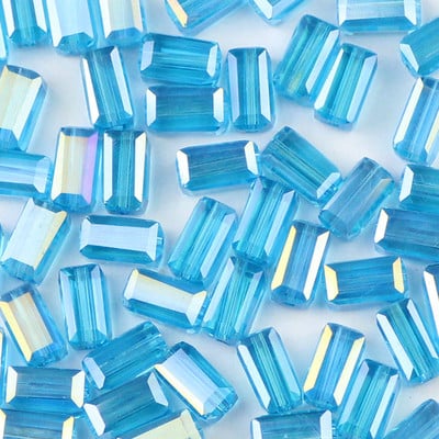 WLYeeS 4x8mm osztrák téglalap kristálygyöngy 50db vegyes színű üveg Space laza gyöngy barkács ékszer karkötő készítés nagykereskedés