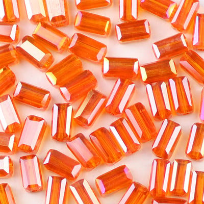 WLYeeS 4x8mm osztrák téglalap kristálygyöngy 50db vegyes színű üveg Space laza gyöngy barkács ékszer karkötő készítés nagykereskedés