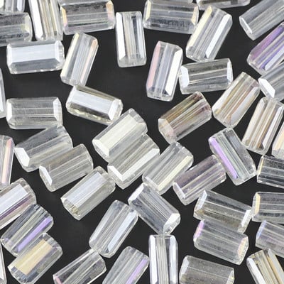 WLYeeS 4x8mm osztrák téglalap kristálygyöngy 50db vegyes színű üveg Space laza gyöngy barkács ékszer karkötő készítés nagykereskedés