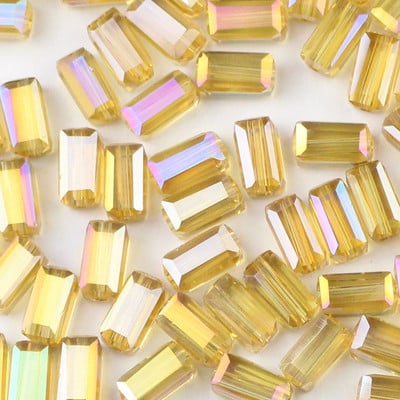 WLYeeS 4x8mm osztrák téglalap kristálygyöngy 50db vegyes színű üveg Space laza gyöngy barkács ékszer karkötő készítés nagykereskedés