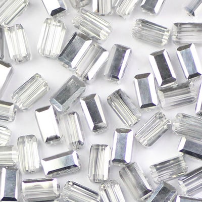 WLYeeS 4x8mm osztrák téglalap kristálygyöngy 50db vegyes színű üveg Space laza gyöngy barkács ékszer karkötő készítés nagykereskedés