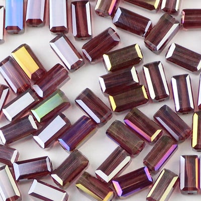 WLYeeS 4x8mm osztrák téglalap kristálygyöngy 50db vegyes színű üveg Space laza gyöngy barkács ékszer karkötő készítés nagykereskedés