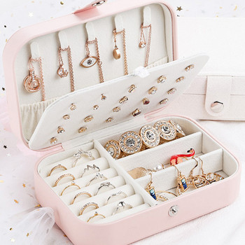 2022 Jewelry Organizer Οθόνη Travel Jewelry Boxes Portable Jewelry Organizador Δερμάτινο Αποθηκευτικό φερμουάρ Jewelers joyero