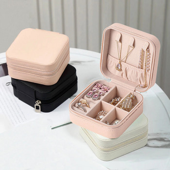 2022 Jewelry Organizer Οθόνη Travel Jewelry Boxes Portable Jewelry Organizador Δερμάτινο Αποθηκευτικό φερμουάρ Jewelers joyero