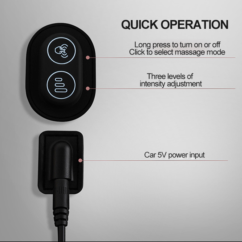 JINSERTA USB töltő autós masszázspárna nyakvédő fejtámla Automatikus ülés háttámla Fáradtság enyhítése Autós irodai otthoni székek