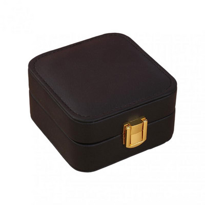 Kutija za nakit Organizator Jednostavna dvoslojna putna kožna prijenosna vitrina Naušnice Prsten Ogrlica Držač nakita
