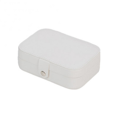 Kutija za nakit Organizator Jednostavna dvoslojna putna kožna prijenosna vitrina Naušnice Prsten Ogrlica Držač nakita