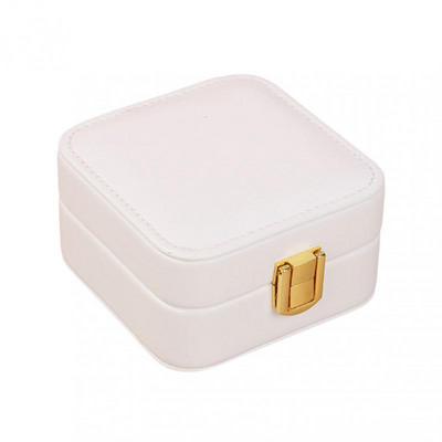 Kutija za nakit Organizator Jednostavna dvoslojna putna kožna prijenosna vitrina Naušnice Prsten Ogrlica Držač nakita