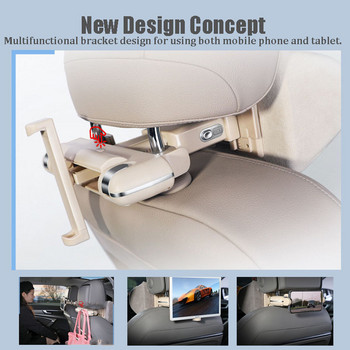 Πολυλειτουργικό μαξιλάρι για προσκέφαλο λαιμού αυτοκινήτου Μαξιλάρι για κάθισμα αυτοκινήτου με μνήμη αφρού λαιμού με ρυθμιζόμενη βάση τηλεφώνου και γάντζο αποθήκευσης