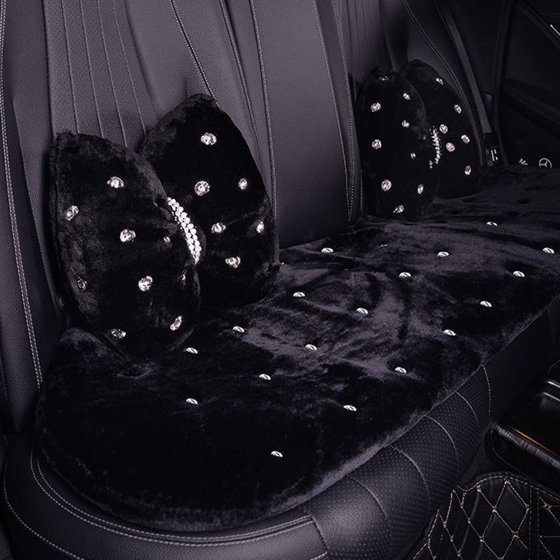 2 buc. pernă pentru gât mașină cu stras pentru tetiera auto pentru scaun, spate, talie, suport lombar, perne, accesorii pentru decorarea interioară a mașinii