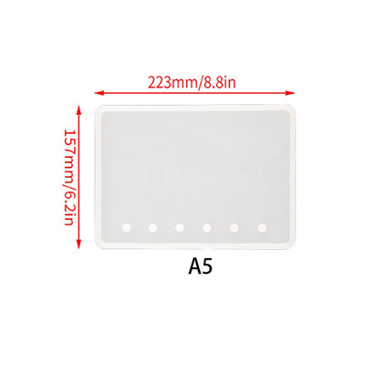 Notebook borító szilikon forma átlátszó könyv UV forma epoxigyanta öntőformák barkácsoláshoz notebook naplókönyv Scrapbook A5 A6 A7
