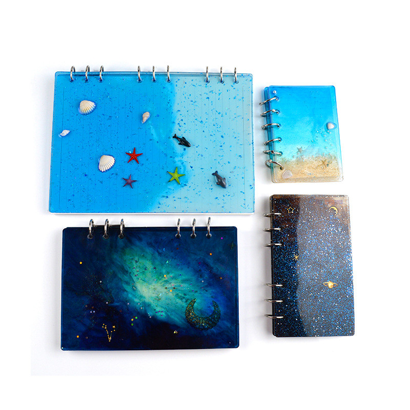 Notebook borító szilikon forma átlátszó könyv UV forma epoxigyanta öntőformák barkácsoláshoz notebook naplókönyv Scrapbook A5 A6 A7