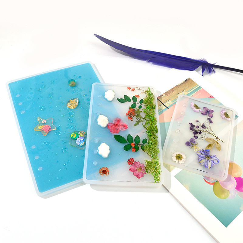 Notebook borító szilikon forma átlátszó könyv UV forma epoxigyanta öntőformák barkácsoláshoz notebook naplókönyv Scrapbook A5 A6 A7