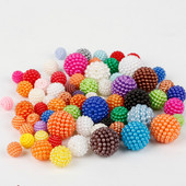 100 τμχ/παρτίδα Bayberry Beads 10mm Ακρυλικό Στρογγυλό Απομίμηση Pearl Beads Fit Europe Beads for Jewelry Making Αξεσουάρ DIY