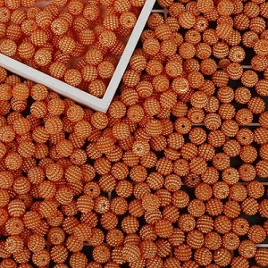 100 τμχ/παρτίδα Bayberry Beads 10mm Ακρυλικό Στρογγυλό Απομίμηση Pearl Beads Fit Europe Beads for Jewelry Making Αξεσουάρ DIY