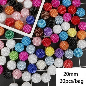 100 τμχ/παρτίδα Bayberry Beads 10mm Ακρυλικό Στρογγυλό Απομίμηση Pearl Beads Fit Europe Beads for Jewelry Making Αξεσουάρ DIY